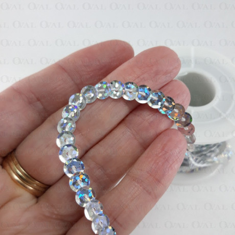 Sequins on tape 10 yards silver 4783