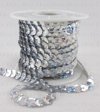 Sequins on tape 10 yards silver 4783