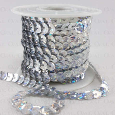Sequins on tape 10 yards silver 4783