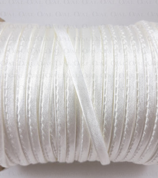 Piping satin spaghetti trim ecru 70m 502