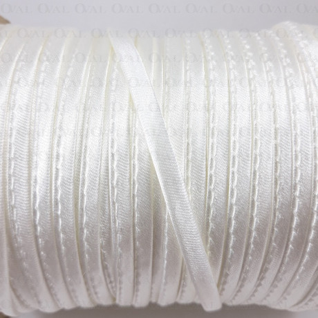 Piping satin spaghetti trim ecru 70m 502