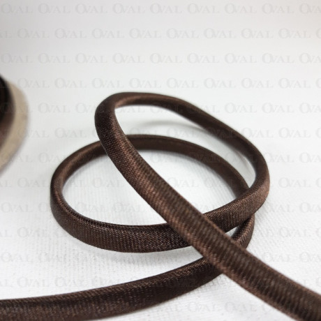 Brown satin cord trim 69m 3608