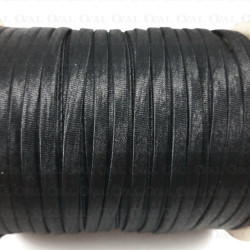 Lamówka makaron atłasowa czerń 70m 3787 Lamówka makaron atłasowa czerń 70m 3787