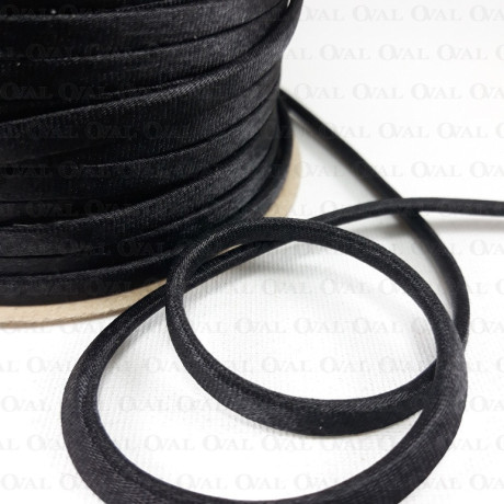 Bias tape satin black 70m 3787
