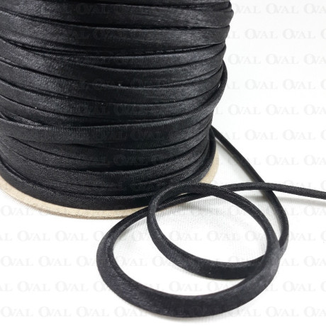 Bias tape satin black 70m 3787