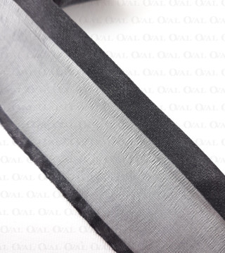 Tasiemka szyfonowa 40mm/30yard czerń  1918