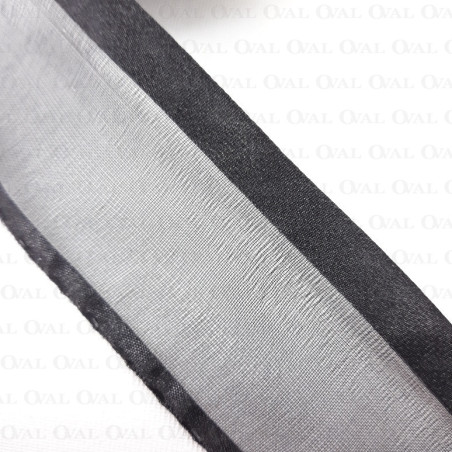 Tasiemka szyfonowa 40mm/30yard czerń  1918