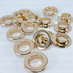 Oczka stalowe 10mm/200szt złote PŁASKIE 4818 Oczka stalowe 10mm/200szt złote PŁASKIE 4818
