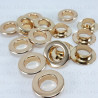 Stainless eyelets 10mm / 100 or 500 pcs flat gold 4818