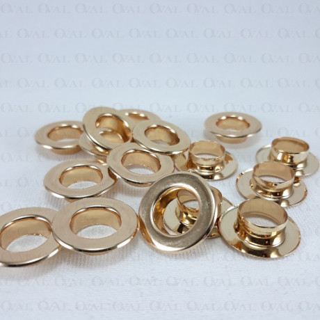 Oczka stalowe 10mm/200szt   złote PŁASKIE 4818