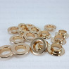 Stainless eyelets 10mm / 100 or 500 pcs flat gold 4818