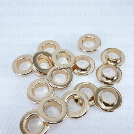 Oczka stalowe 10mm/200szt   złote PŁASKIE 4818