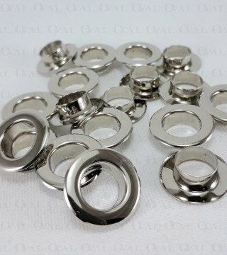 Oczka stalowe 10mm/200szt   rebrne PŁASKIE 4819