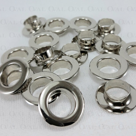 Oczka stalowe 10mm/200szt   rebrne PŁASKIE 4819