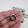 Stainless eyelets 10mm / 100 or 500 pcs flat silver 4819