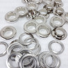 Stainless eyelets 10mm / 100 or 500 pcs flat silver 4819