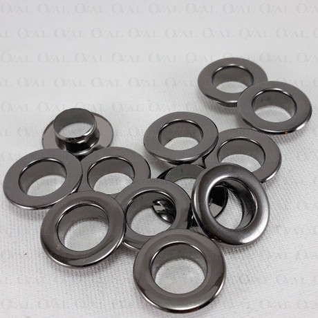 Stainless eyelets 10mm / 100 or 500 pcs dark nickel FLAT 4820