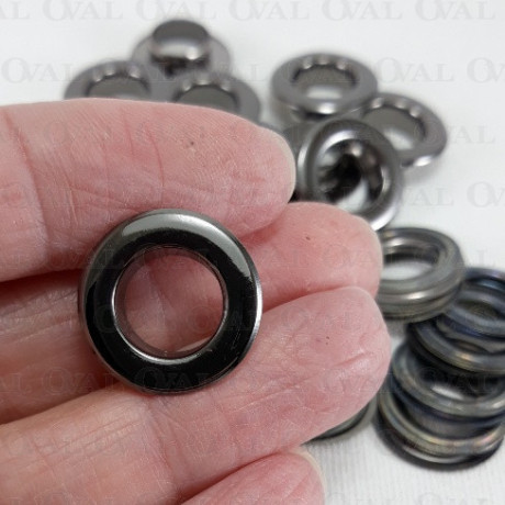 Stainless eyelets 10mm / 100 or 500 pcs dark nickel FLAT 4820
