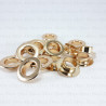 Stainless steel eyelets 12mm / 100 or 500 pcs gold FLAT 4823