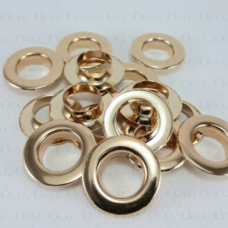 Oczka stalowe 10mm/200szt   złote PŁASKIE 4818