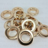 Stainless steel eyelets 12mm / 100 or 500 pcs gold FLAT 4823