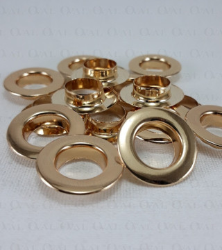 Oczka stalowe 10mm/200szt   złote PŁASKIE 4818