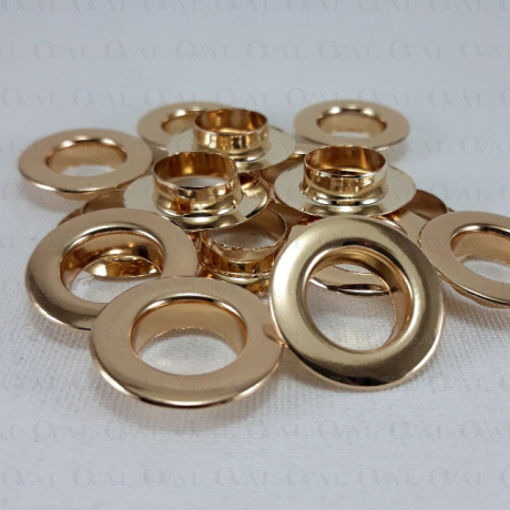 Oczka stalowe 10mm/200szt   złote PŁASKIE 4818