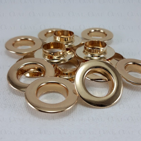 Oczka stalowe 10mm/200szt   złote PŁASKIE 4818