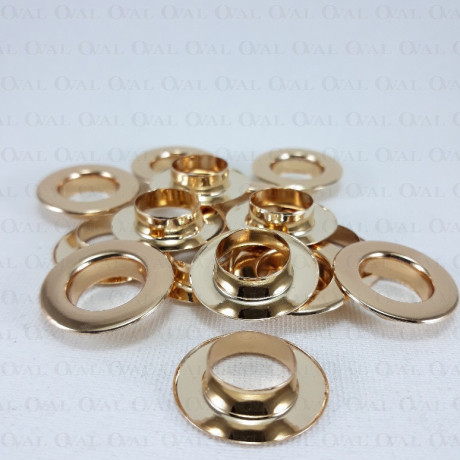 Oczka stalowe 10mm/200szt   złote PŁASKIE 4818