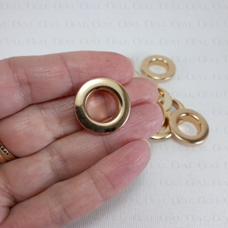 Stainless steel eyelets 12mm / 100 or 500 pcs gold FLAT 4823