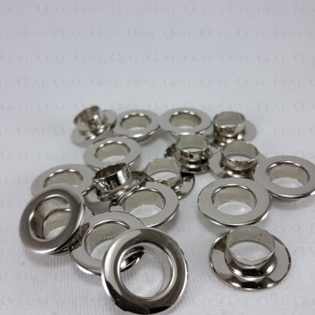 Oczka stalowe 10mm/200szt   rebrne PŁASKIE 4819