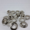 Stainless steel eyelets 12mm / 100 or 500 pcs silver FLAT 4824