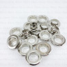 Stainless steel eyelets 12mm / 100 or 500 pcs silver FLAT 4824