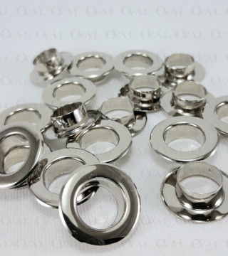 Oczka stalowe 10mm/200szt   rebrne PŁASKIE 4819