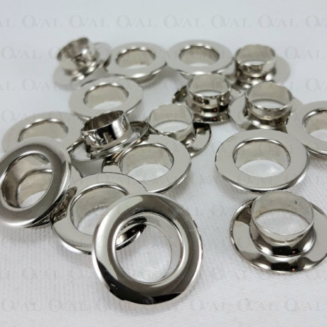 Oczka stalowe 10mm/200szt   rebrne PŁASKIE 4819