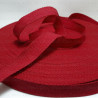 Cotton herringbone tape, red 50m 4828