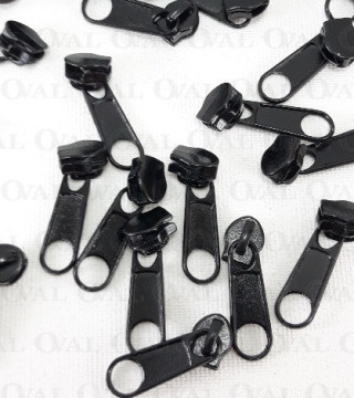 Slider for bedding tape, 10 pcs or 1000 pcs, metal with end piece 4841