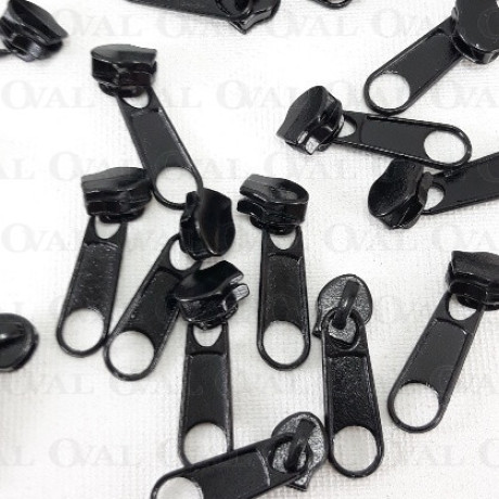 Slider for bedding tape, 10 pcs or 1000 pcs, metal with end piece 4841