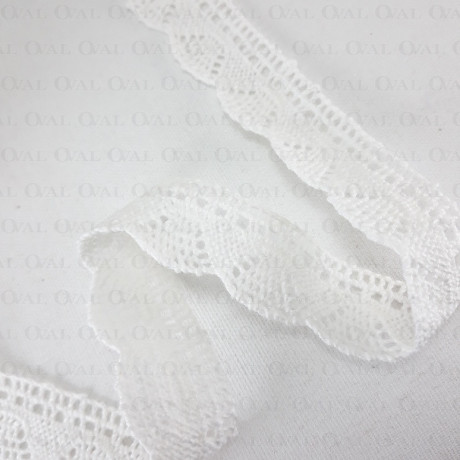 Cotton lace 20mm/25m white 4851