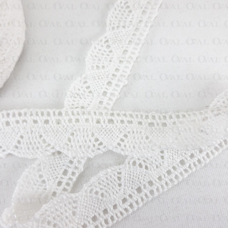 Cotton lace 20mm/25m white 4851