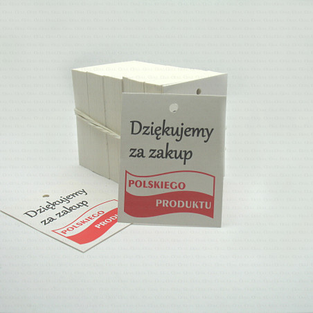 Metka "Dziękujemy za zakup POLSKIEGO PRODUKTU"