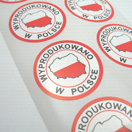 Naklejka "WYPRODUKOWANO W POLSCE"