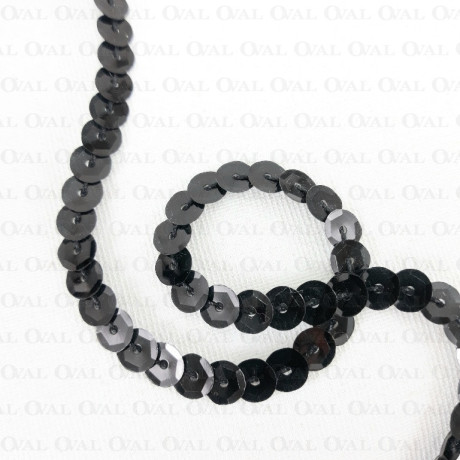 Black sequin trim on tape 10 yards 4857