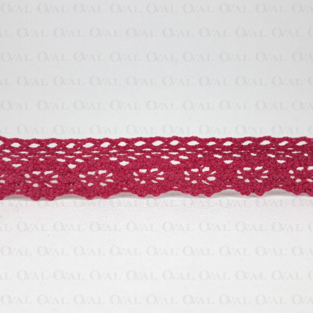 Koronka bawełniana 25mm/1yard buraczek 3863