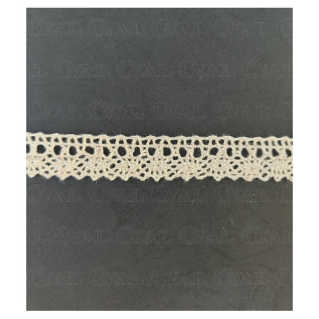 Cotton lace E 16mm /20m, ecru 3876