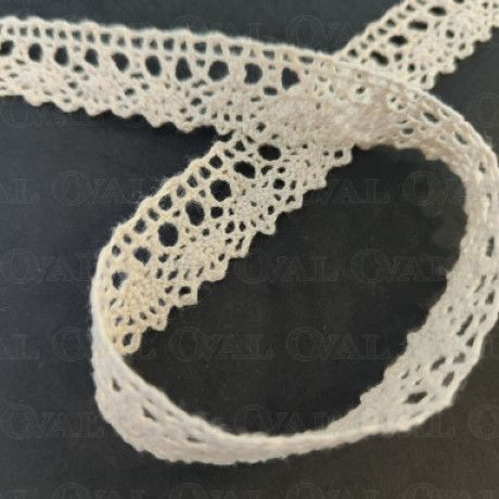 Cotton lace E 16mm /20m, ecru 3876