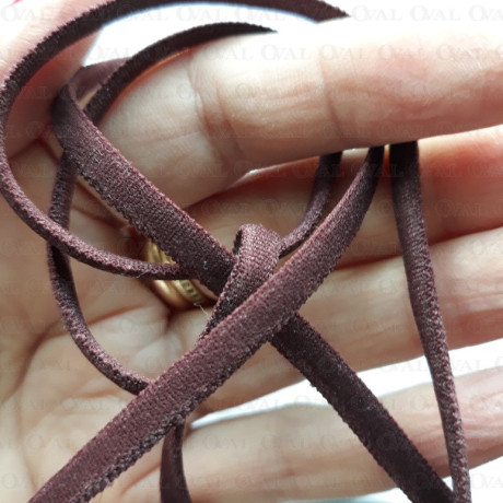 Elastic tape “macaroni” 5mm burgundy 4865