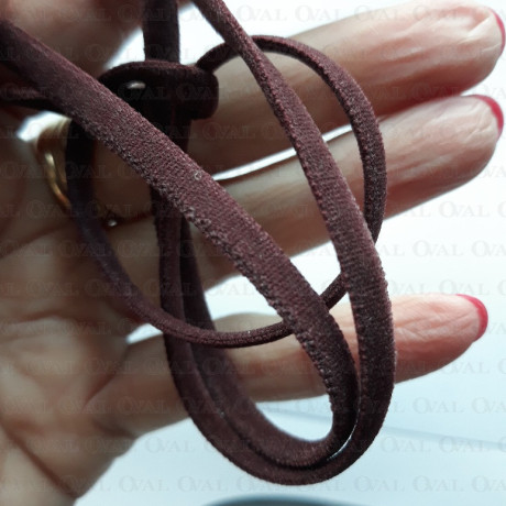 Elastic tape “macaroni” 5mm burgundy 4865