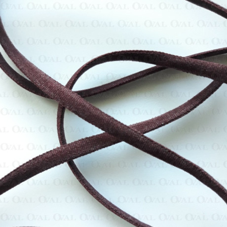 Elastic tape “macaroni” 5mm burgundy 4865