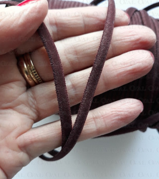 Taśma elastyczna makaron 5mm  burgund 4165